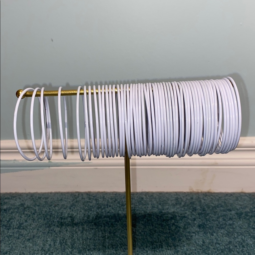 Set of 54 Off White Bangle Bracelets